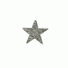 applicatie strass ster zilver 6 cm