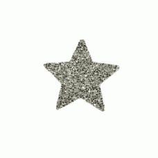 applicatie strass ster zilver 8 cm