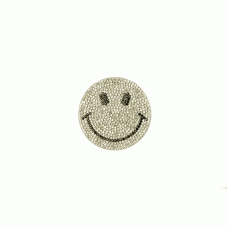 smiley strass zilver