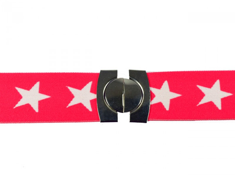 elastische riem roze met sterren