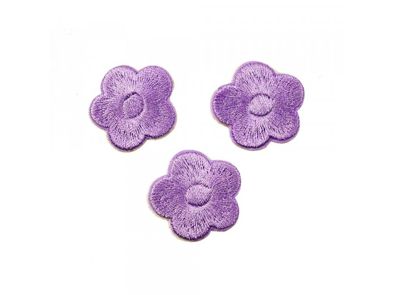 bloemen patch set lila zelfklevend
