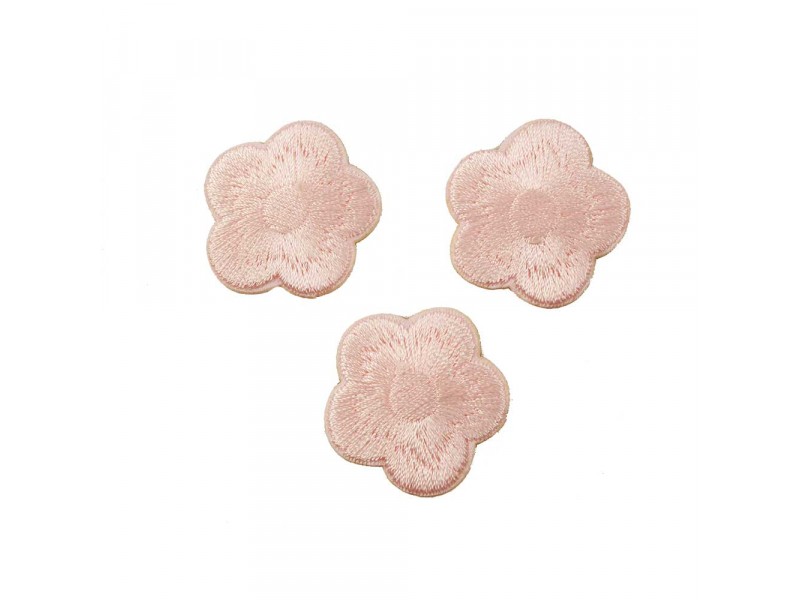 bloemen patch set poeder roze zelfklevend