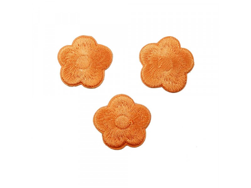 bloemen patch set oranje zelfklevend