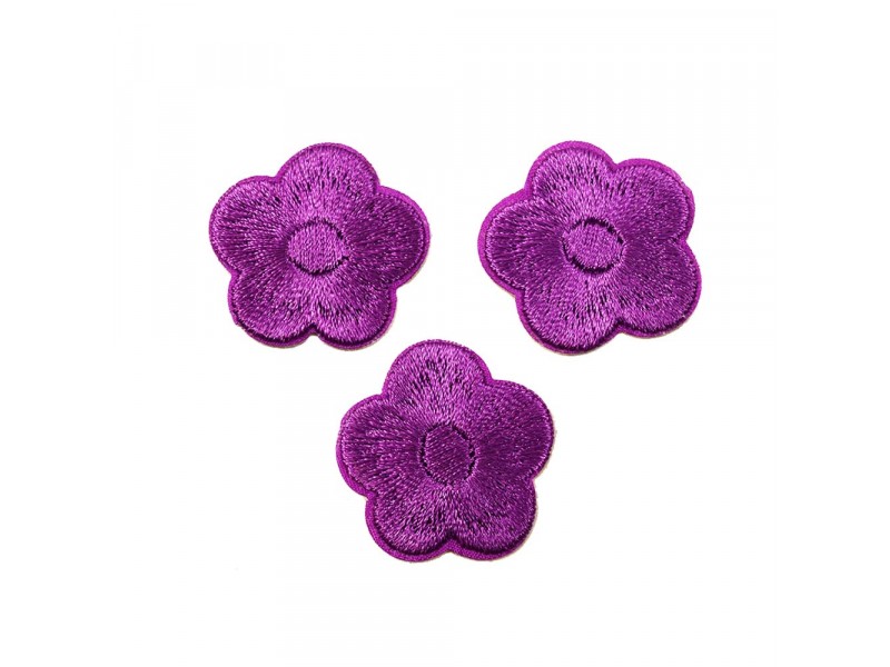 bloemen patch set paars zelfklevend