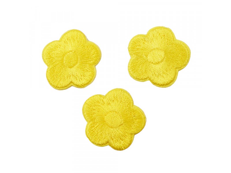 bloemen patch set geel zelfklevend