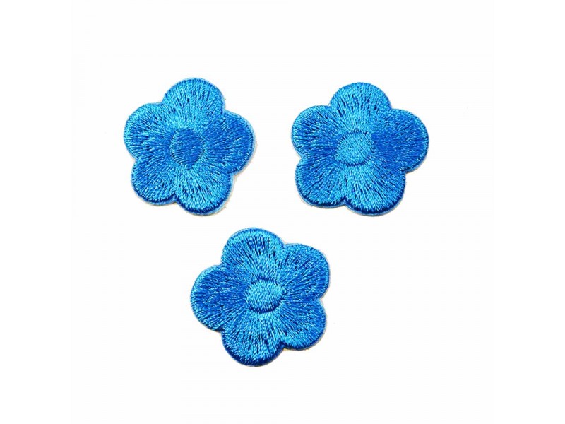 bloemen patch set turquoise zelfklevend