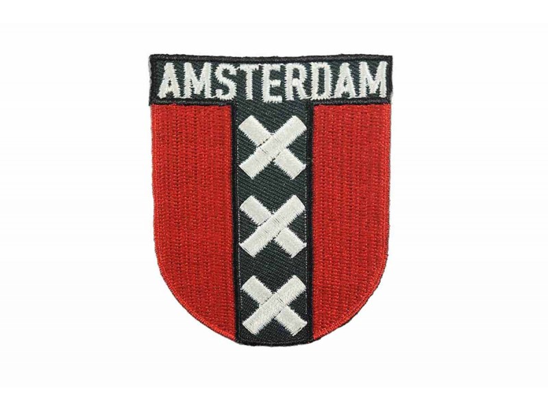 Amsterdamse vlag embleem opstrijkbaar