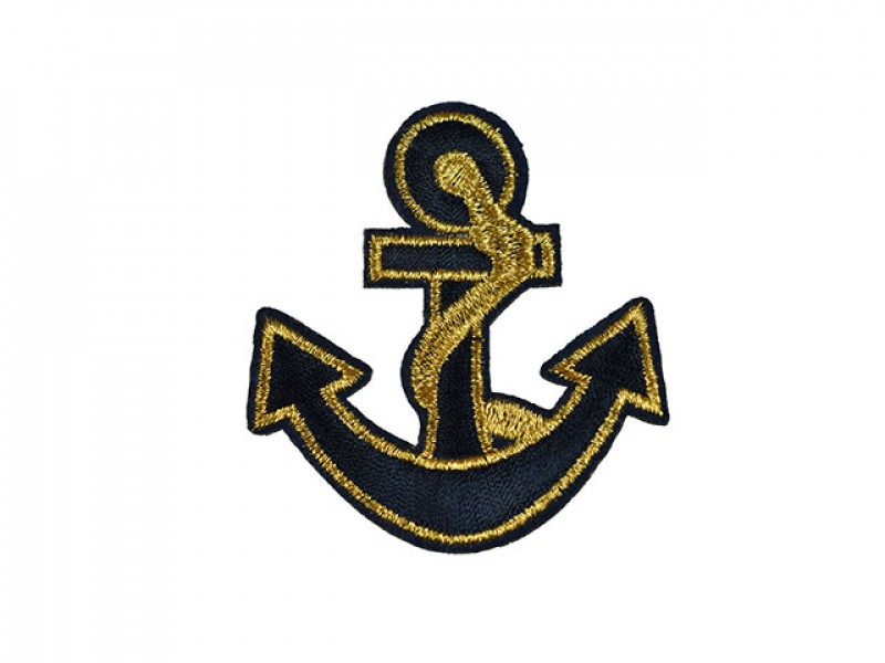 applicatie anker marine blauw goud