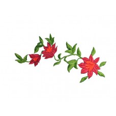applicatie bloemen guirlande rood