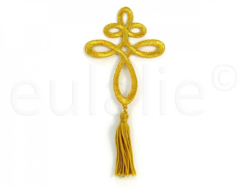 applicatie decoratie goud met flosje