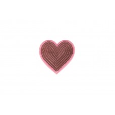 applicatie hart roze pailletten