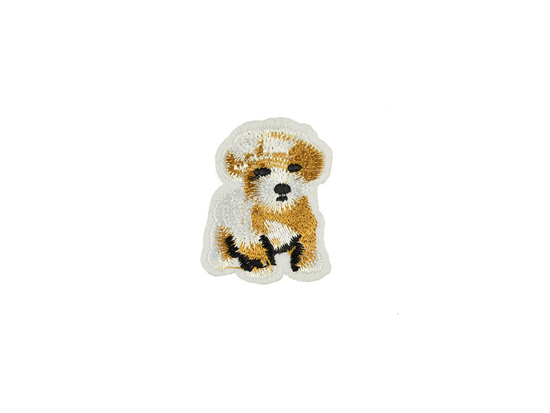 applicatie hond bruin wit