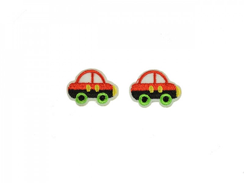 applicatie kleine auto set rood (2stuks)