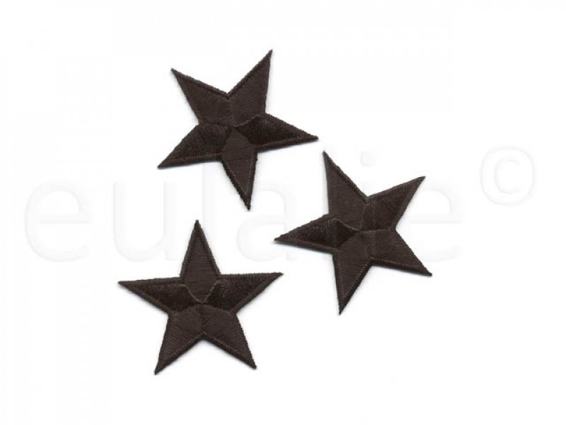 applicatie set sterren zwart 4.5 cm