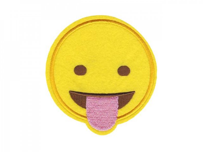 applicatie smiley stick out tongue groot