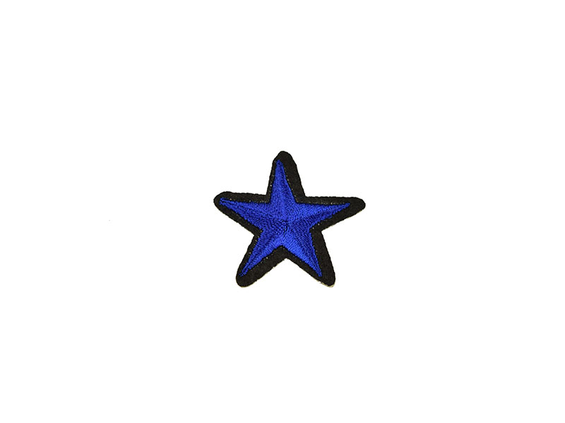 applicatie ster blauw 4 cm