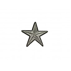 applicatie ster zilver zwart 7 cm