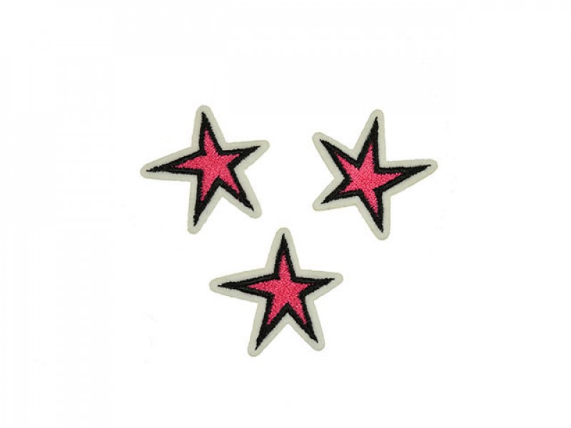applicatie sterren set roze (3 stuks)