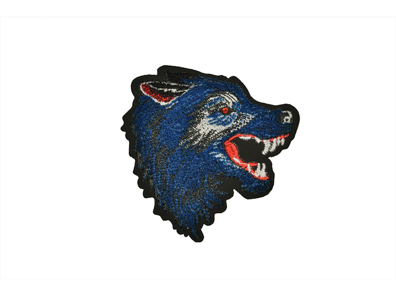 applicatie wolf fluweel kobalt blauw rechts