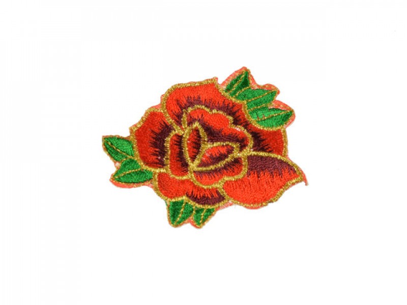 bloem applicatie roos rood goud