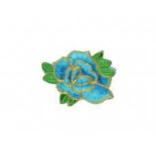 bloem applicatie turquoise goud