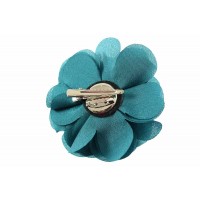 bloem corsage organza petrol groen