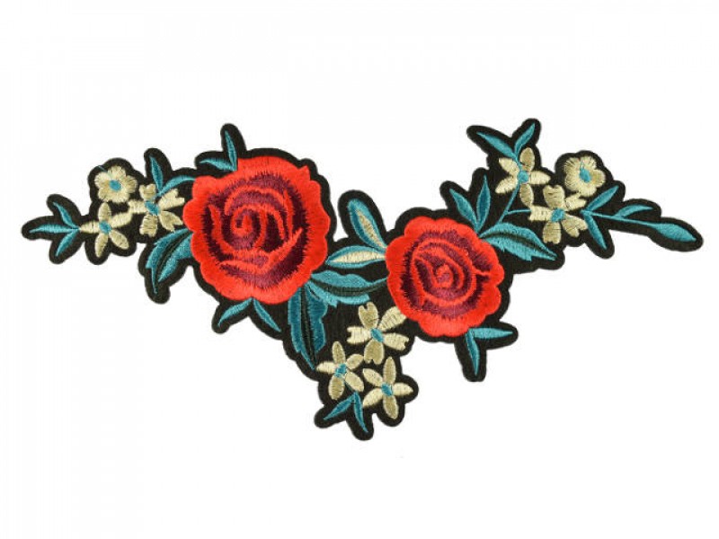 Bloemen applicatie rode roos op grote tak