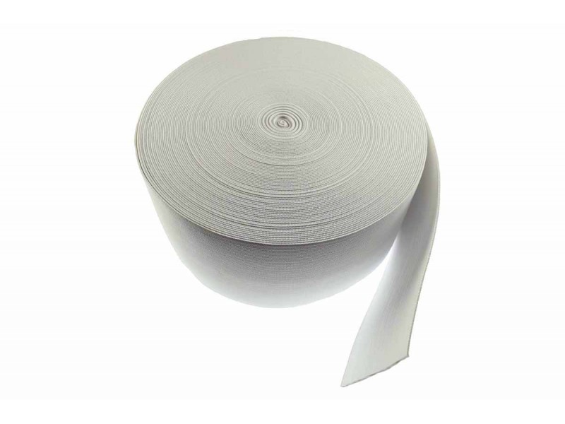 breed elastiek 15 cm wit per meter