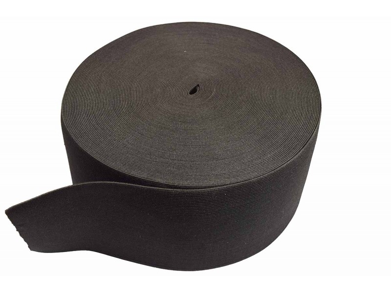 breed elastiek 12 cm zwart per meter
