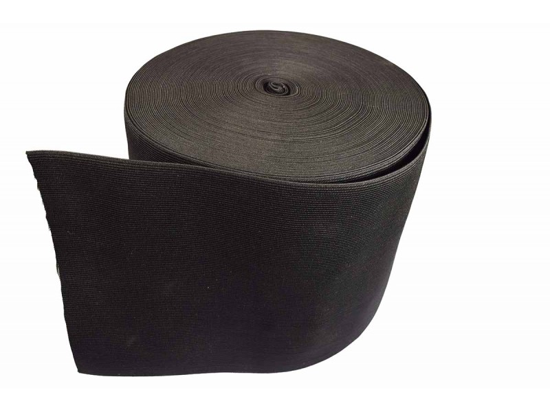 breed elastiek 20 cm zwart per meter