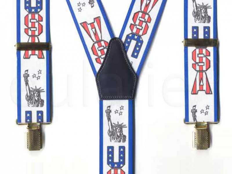 bretel U.S.A blauw wit rood