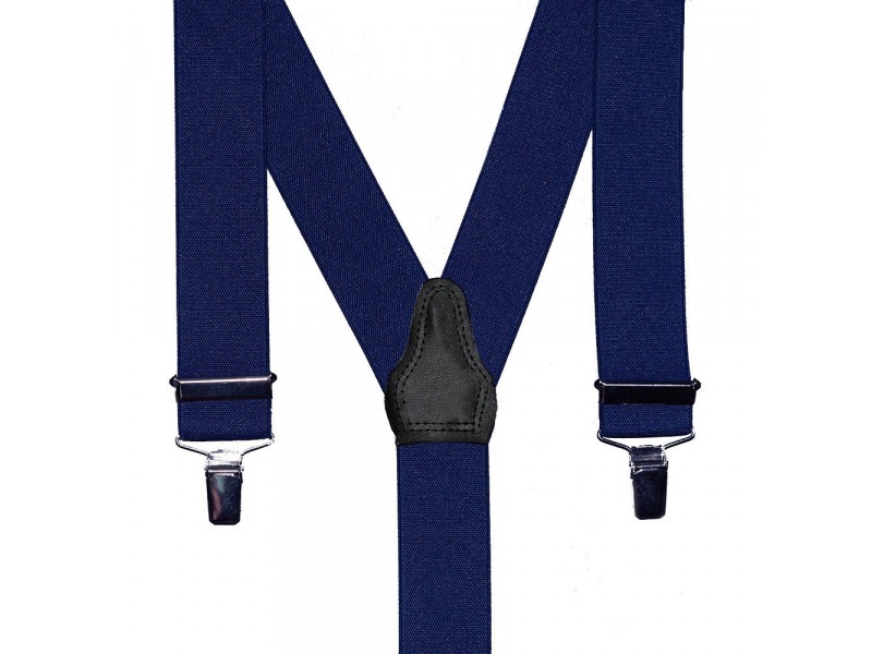 bretel 3 clips marineblauw 35 mm breed 120 cm lang