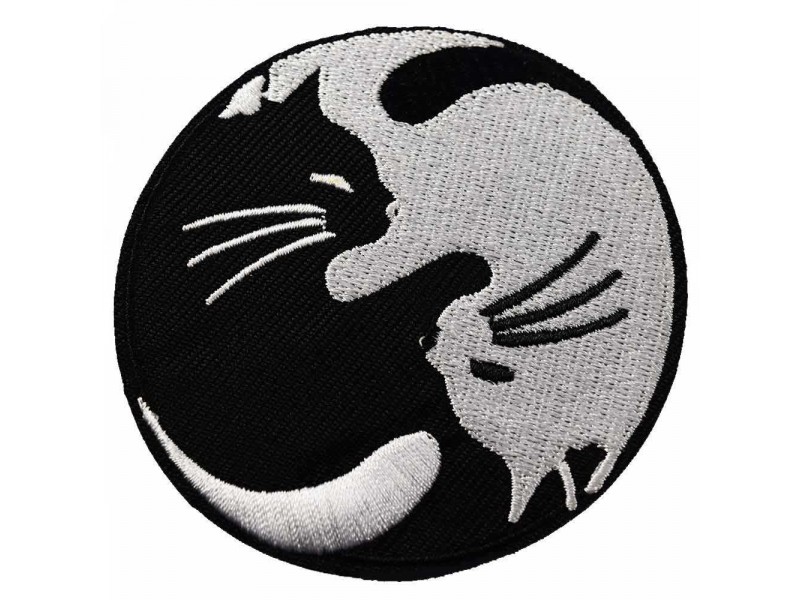 Cats patch zwart wit