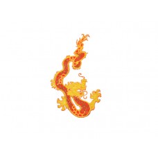 chinese draak goud rood rechts