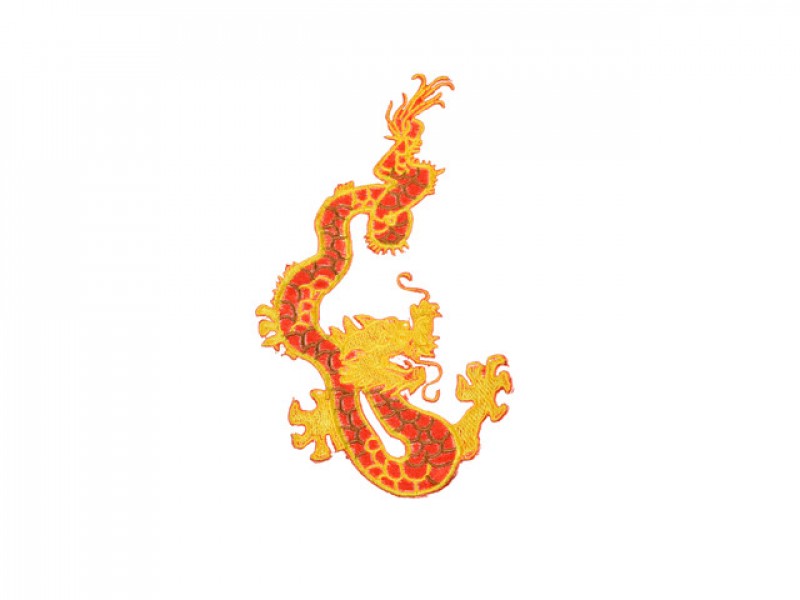 chinese draak goud rood rechts