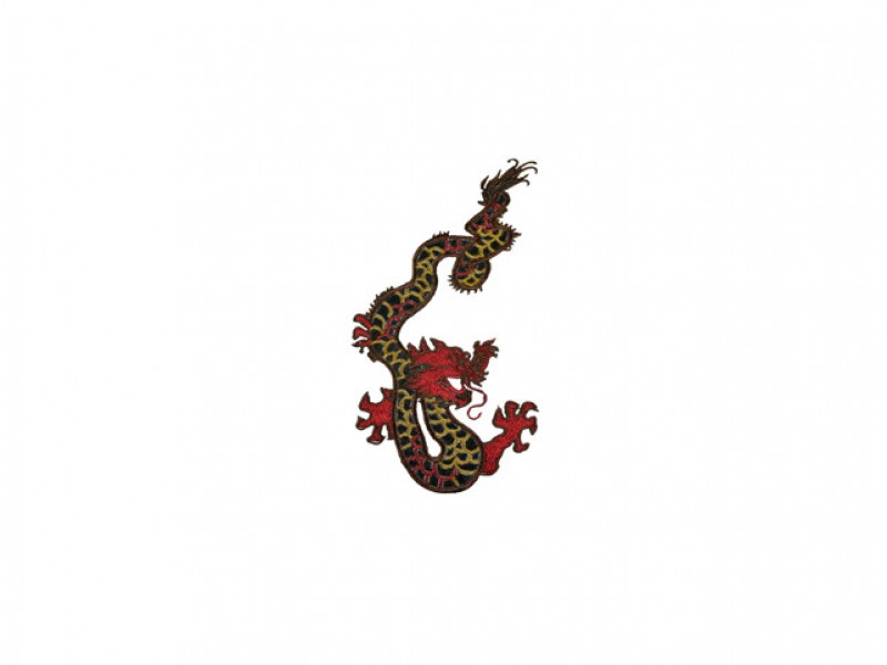 chinese draak klein met donkerrode kop 