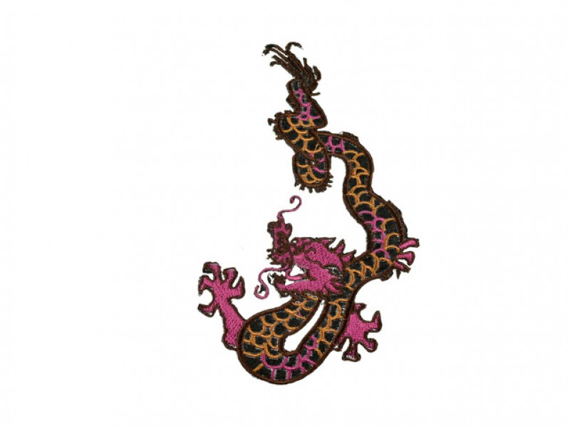 chinese draak met paarse kop links