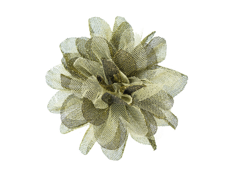 corsage goud zwart tule glitter