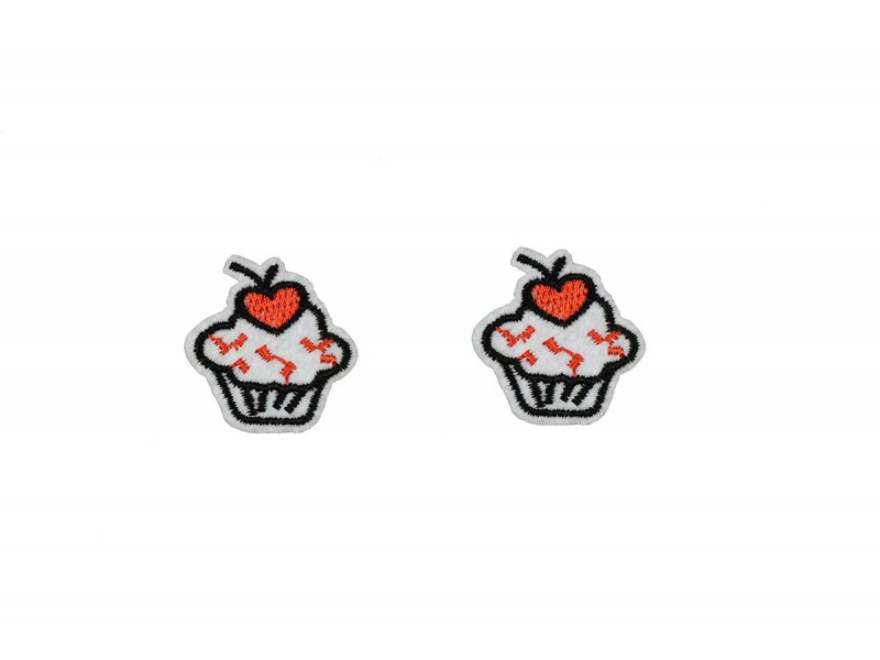 cupcake applicatie opstrijkbaar 2 stuks