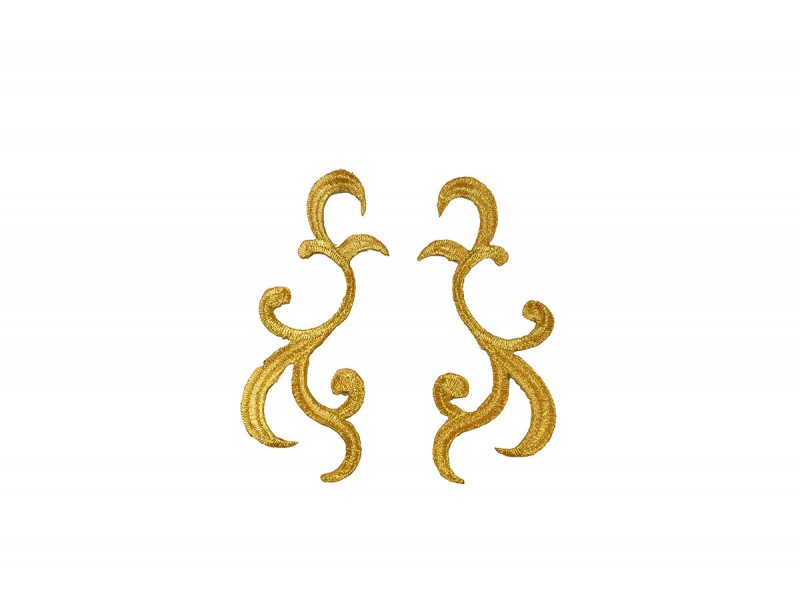 decoratieve patch set goud geborduurd 10x4cm