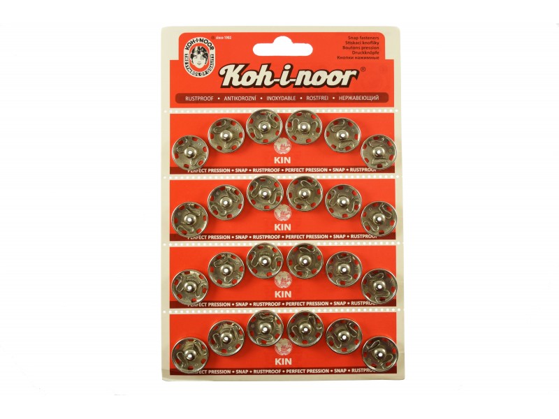 aannaaibare drukknopen 19/18 mm 6 stuks nikkel