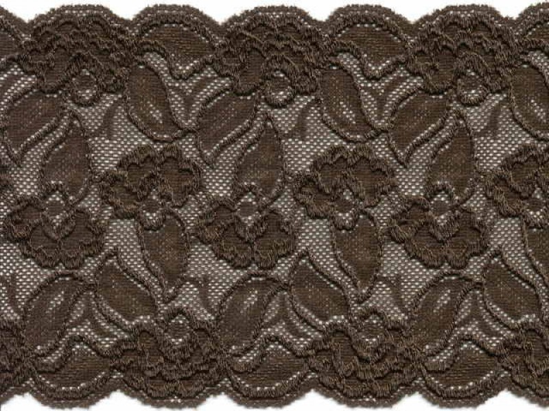 elastisch kant 15 cm donkerbruin