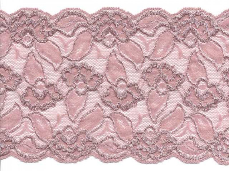 elastisch kant 15 cm poeder roze