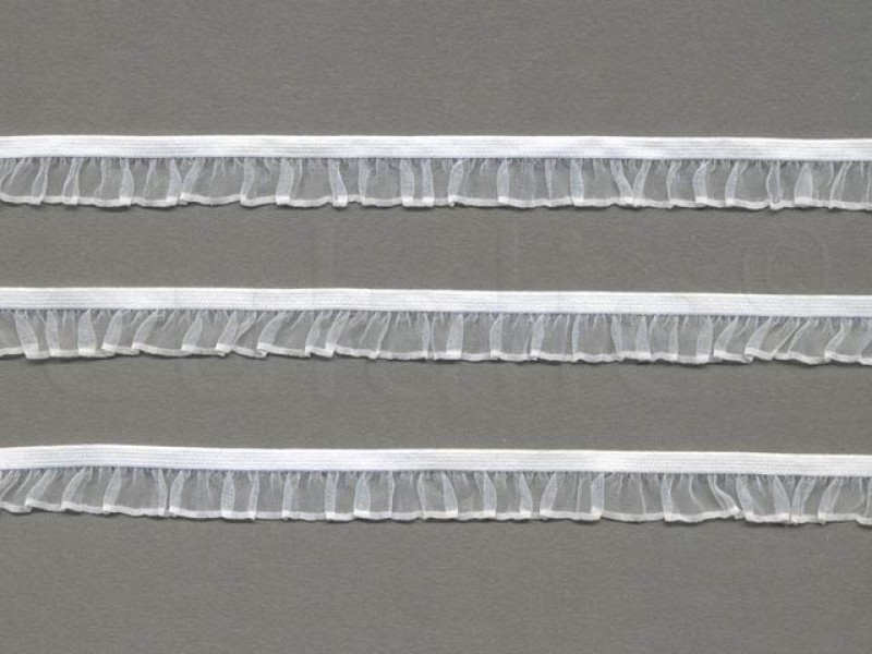elastisch ruche band wit