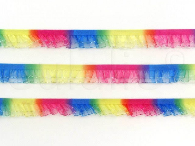 elastisch ruche regenboog