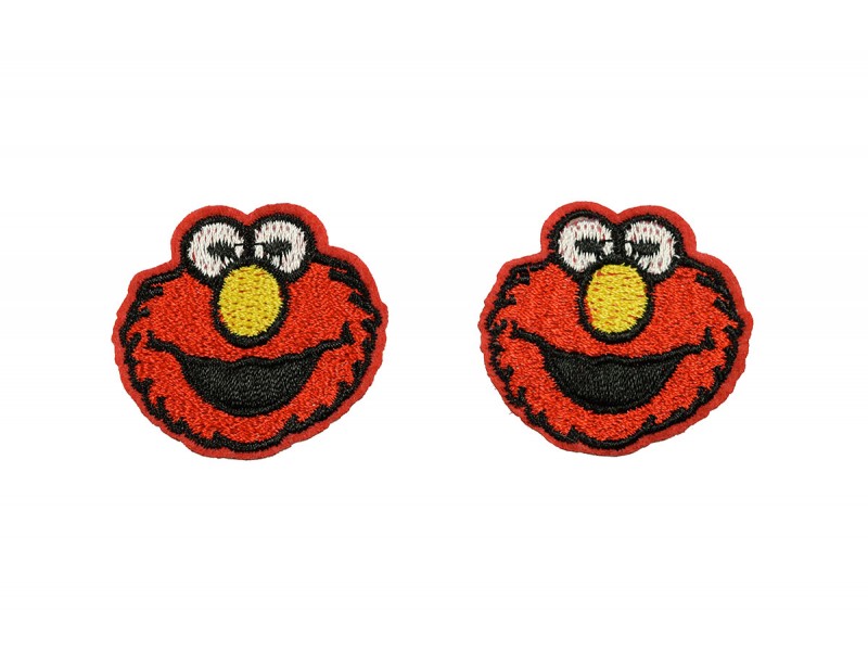 Elmo sesamstraat applicatie 2 stuks