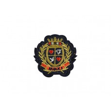 embleem applicatie goud donkerblauw