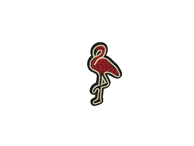 flamingo patch rood