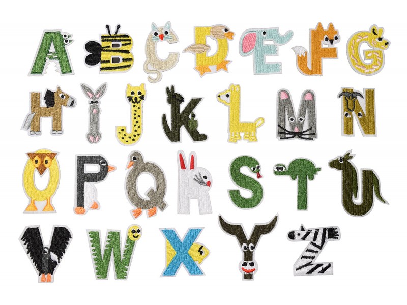 funletter dieren alfabet set (26 stuks)