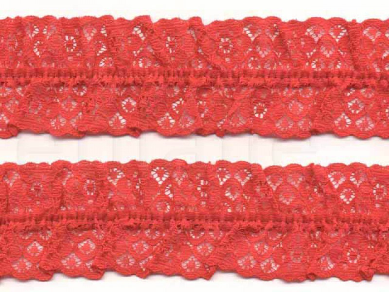 gerimpeld kant rood 5 cm